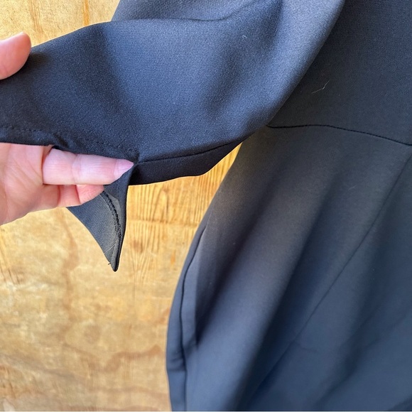 Eloquii Black Sweatheart neckline Sheath Dress Size 22 3/4 sleeve Midi - Picture 7 of 13